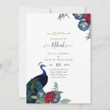 NIKAH Peacock Floral Walimah Islamischer Hochzeits