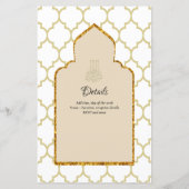 NIKAH - Verzierte islamische Moschee-Goldhochzeit (Rückseite)