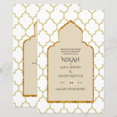 NIKAH - Verzierte islamische Moschee-Goldhochzeit (Vorne/Hinten)