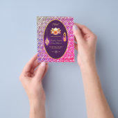 NIKAH - Verzierte Moschee - Lila Hochzeitseinladun Flyer (Gruppe)