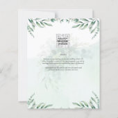 Nikah Walima GREENERY WEDING INVITATION Islamische (Rückseite)