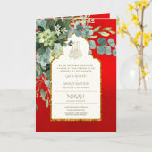 Nikah Walimah Wedding Invitation Program UAWG Karte (Gelbe Blume)
