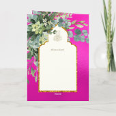 Nikah Walimah Wedding Invitation Program UAWG Karte (Rückseite)