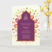 Nikah Walimah Wedding Invitation Program UAWG Karte (Gelbe Blume)