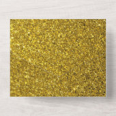 NIKAH WALLIMAH Gold Red Verziert All In One Einladung (Rückseite)