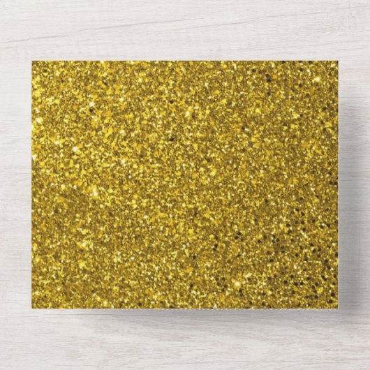 NIKAH WALLIMAH Gold Red Verziert All In One Einladung (Rückseite)