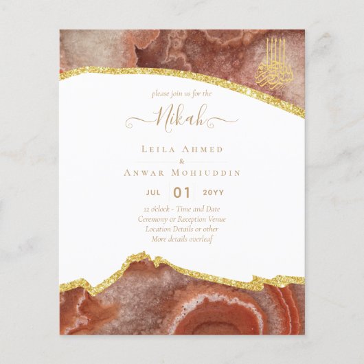 NIKAH Wedding Einladungen Modern Sparkle (Vorderseite)