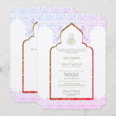 NIKAH Wedding Invite - Verzierte Moschee Walimah Einladung (Vorne/Hinten)