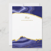 Nikah Wedding Invites - Agate Gold Islamic Walimah Einladung (Rückseite)
