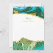 Nikah Wedding Invites - Agate Gold Islamic Walimah Einladung (Rückseite)
