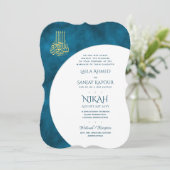 Nikah Wedding Invites | Islamischer Walimah Modern Einladung (Stehend Vorderseite)
