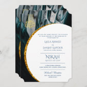 Nikah Wedding Invites | Islamischer Walimah Modern Einladung (Vorne/Hinten)