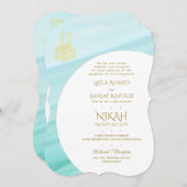 Nikah Wedding Invites | Islamischer Walimah Modern Einladung (Vorne/Hinten)