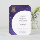 Nikah Wedding Invites | Islamischer Walimah Modern Einladung (Stehend Vorderseite)