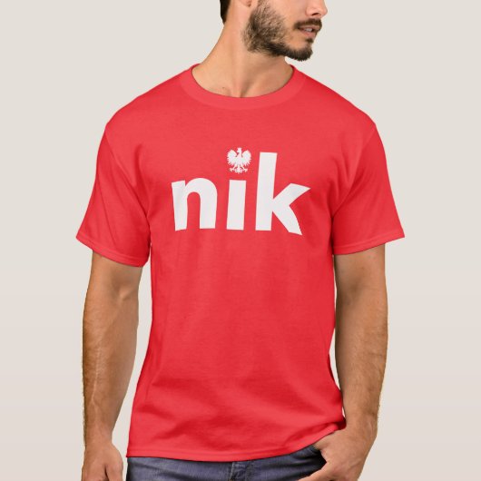 Nike Polnisch Nachname Tshirt (Vorderseite)
