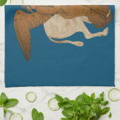 Nike und ein Stier Geschirrtuch (Gefaltet)