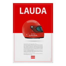 Niki Lauda Helmet Poster