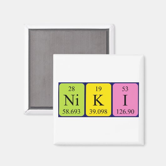 Niki Periodenmagnet Magnet (Vorderseite/Rückseite)