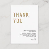 Niki Simple Minimalistisch Dankeschön Enclosure Ca Begleitkarte (Vorderseite)