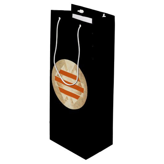 Nikias Logo Geschenktüte Für Weinflaschen (Vorderseite Schrägansicht)