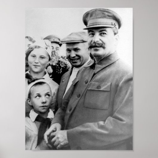 Nikita Chruschtschow und Joseph Stalin Poster (Vorne)
