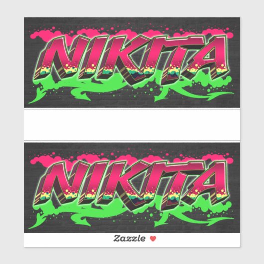 Nikita Vorname Name Graffiti Aufkleber Sticker (Blatt)