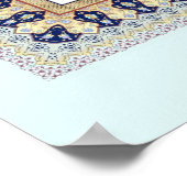 Nikkah-Bescheinigung über islamische Grenzmuster Poster (Ecke)