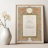 Nikkah Certificate Islamische Ehe Foliendrucke