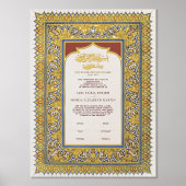 Nikkah Certificate Islamische Ehe Foliendrucke (Vorderseite)