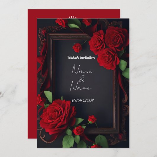 Nikkah-Einladung Einladung (Vorne/Hinten)