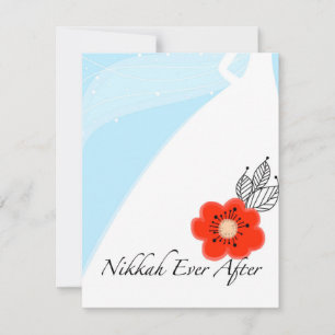 Nikkah Ever After Hochzeitseinladungskarte RSVP Karte