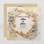 Nikkah-Hochzeit Einladung (Vorne/Hinten)