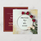 Nikkah-Hochzeit Einladung (Vorne/Hinten)