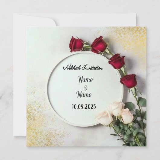 Nikkah-Hochzeit Einladung (Vorderseite)