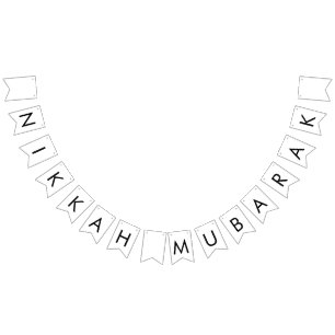 Nikkah Mubarak Pennant Banner