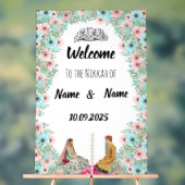 Nikkah-Schild mit floraler Minze Acrylschild (Neutral)