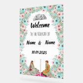 Nikkah-Schild mit floraler Minze Acrylschild (Winkel)