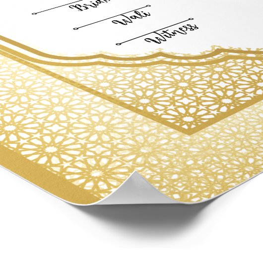 NIKKAH-VERTRAG POSTER (Ecke)
