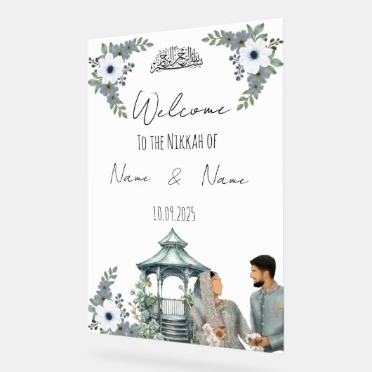 Nikkah-Zeichen Acrylschild (Winkel)