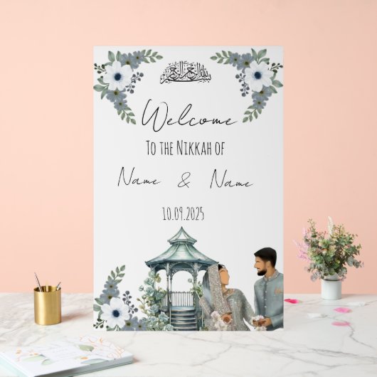Nikkah-Zeichen Acrylschild (Hochzeit)