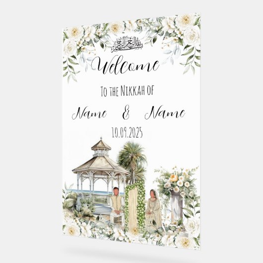 Nikkah-Zeichen Acrylschild (Winkel)