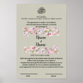 Nikkah-Zertifikat Poster (Vorne)