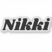 Nikki Aufkleber (Vorderseite)