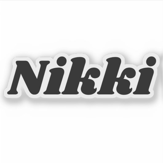 Nikki Aufkleber (Vorderseite)