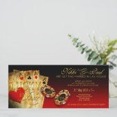 Nikki CHAMPAGNE METALLIC Las Vegas Wedding Einladung (Stehend Vorderseite)