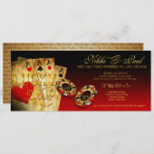Nikki CHAMPAGNE METALLIC Las Vegas Wedding Einladung (Vorne/Hinten)