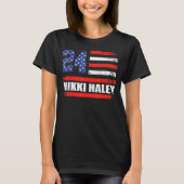 Nikki Haley 2024 American Flag USA Flag 1 T-Shirt (Vorderseite)