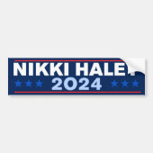 Nikki Haley 2024 Autoaufkleber (Vorne)