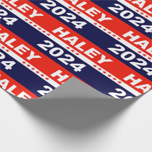 Nikki Haley 2024 für Präsident Geschenkpapier (Ecke)