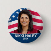 Nikki Haley - Foto der Kampagne unter amerikanisch Button (Vorderseite)
